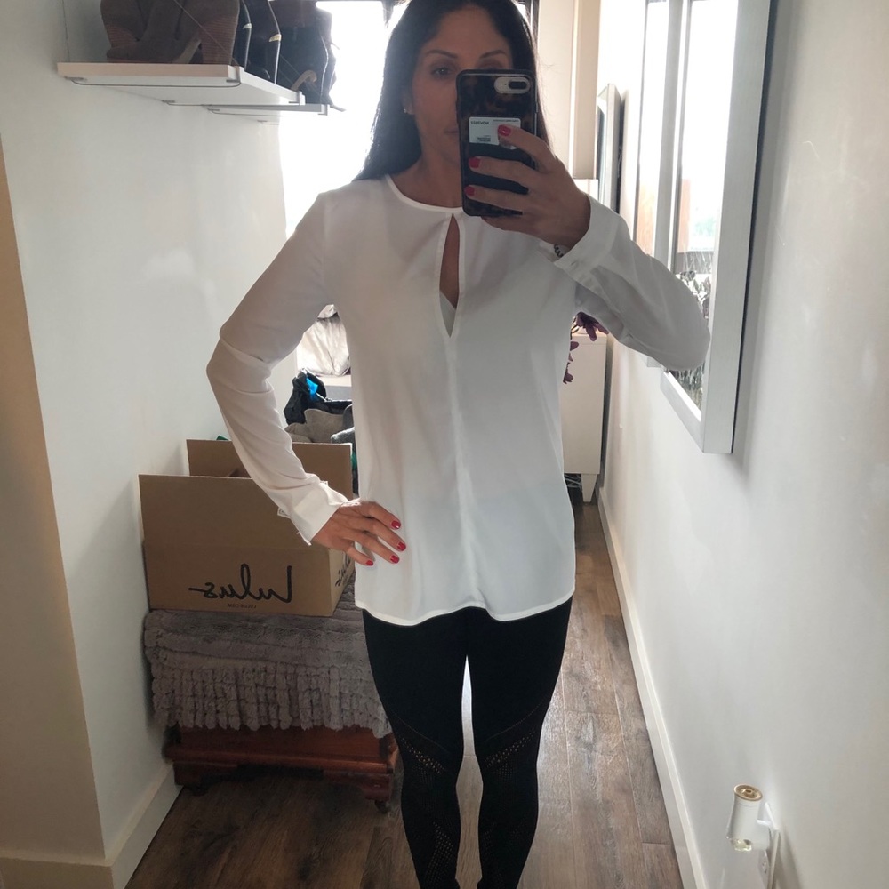 White Long Sleeved Blouse